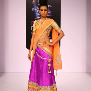South Indian Half sari style Lehenga choli