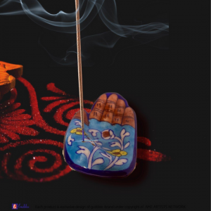 incense stick blue pottery